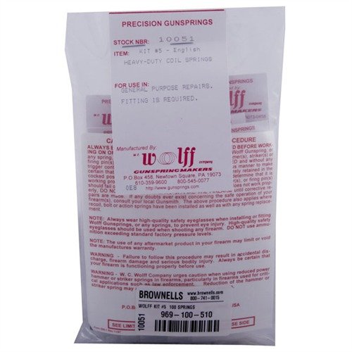 WOLFF KIT #5 innehåller 100 kraftiga coil springs i 10 olika designer, perfekta för tunga laster och längder mellan 2