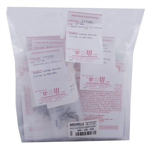 MASTER COIL SPRING KIT innehåller 550 högkvalitativa fjädrar i 5 olika kit, perfekt för alla dina behov inom vapentillbehör och gunsmithing.