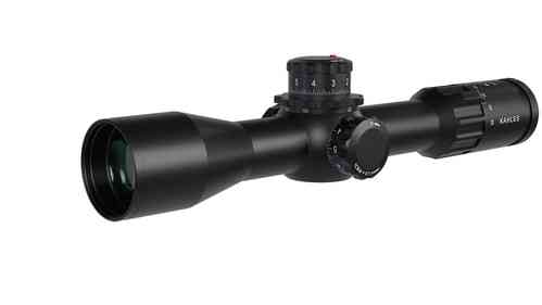 KAHLES K328i REFINED erbjuder 3,5–28x förstoring, FFP-riktmedel, 0,1 MRAD-justeringar och ergonomisk design för precision på långa avstånd.